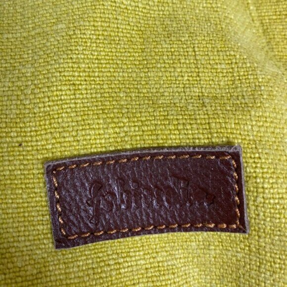 Fabindia Women's Lime Green Dark Brown Shoulder Bag Hobo Bag Tote Medium - Picture 3 of 7